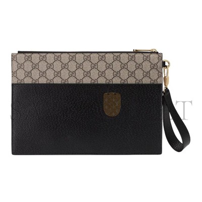GUCCI CANVAS WITH LEATHER CLUTCH 723320 (30.5*21*1.5cm)